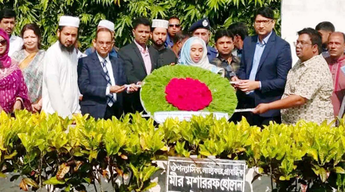 বালিয়াকান্দিতে প্রখ্যাত সাহিত্যিক মীর  মশাররফ হোসেনের জন্মবার্ষিকী পালন